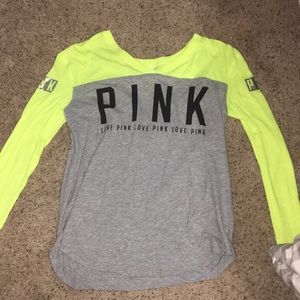 yellow and gray long sleeve t-shirt